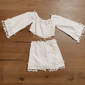 White two piece outfit